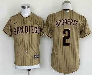 Youth San Diego Padres #2 Xander Bogaerts Grey Cool Base Stitched Baseball Jersey->mlb youth jerseys->MLB Jersey